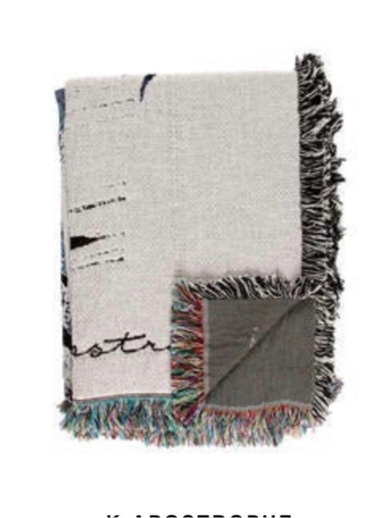 Other - k-apostrophe Bowie Throw Blanket 100% Cotton Jacquard K’era Art 52x74 NWT